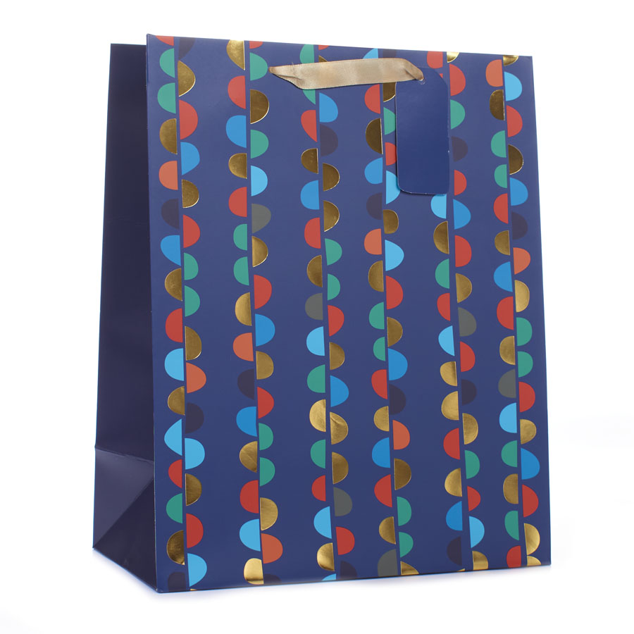 Tiger Feet Gift Bag Blue Bunting Extra Large 6pk