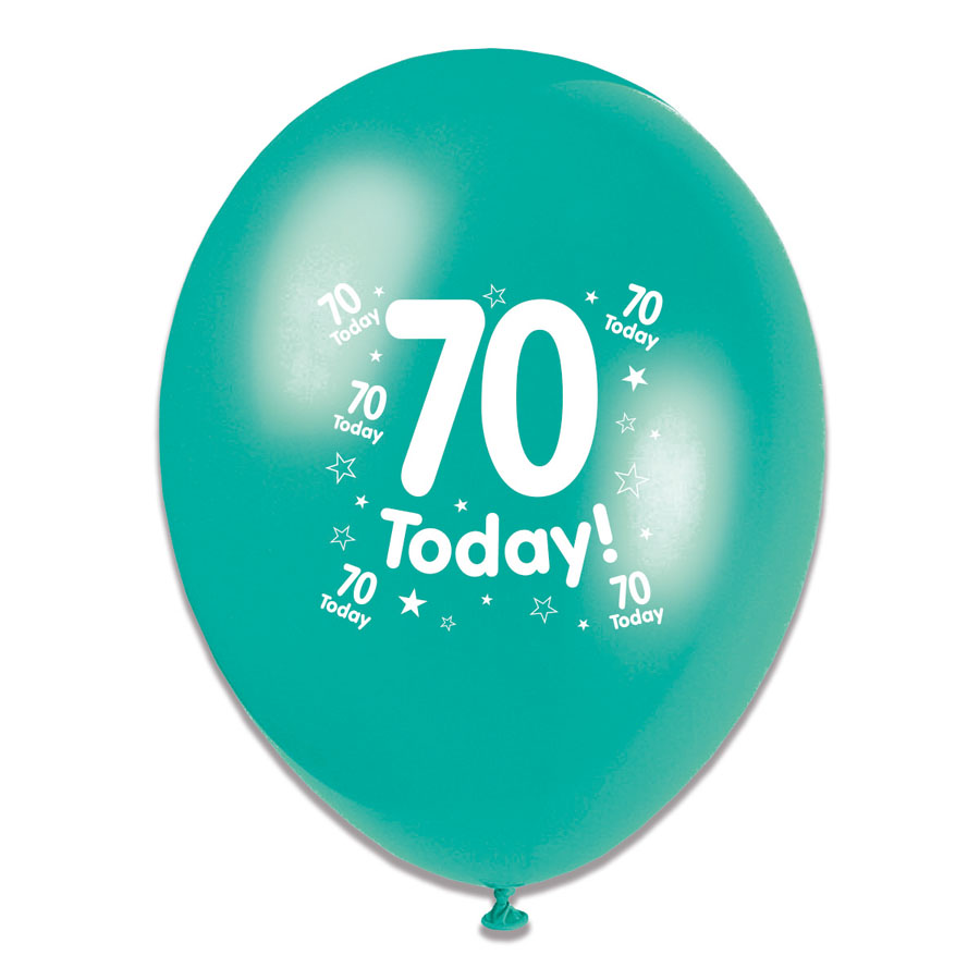 Tiger Feet Age 70 Birthday 10" Balloons 6x8pk