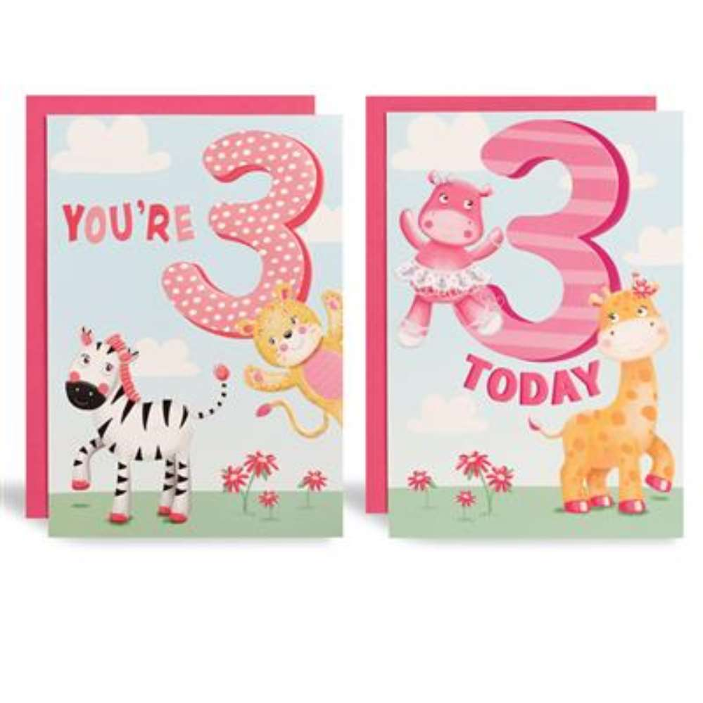 Poppyhill C50 Birthday Age 3 12pk