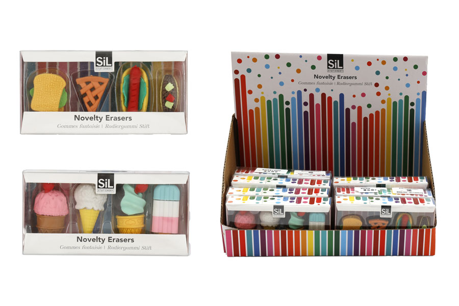Erasers Food Shapes 4pk (Design May Vary)