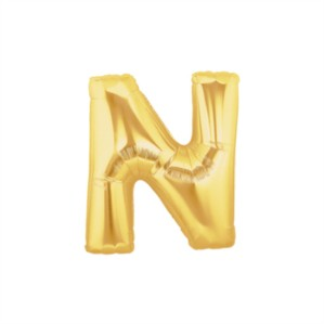 Oaktree Foil Balloon Gold 7" Letter N