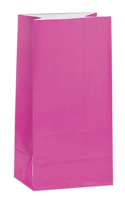 Unique 12 Pack Sweet Bags Paper Hot Pink