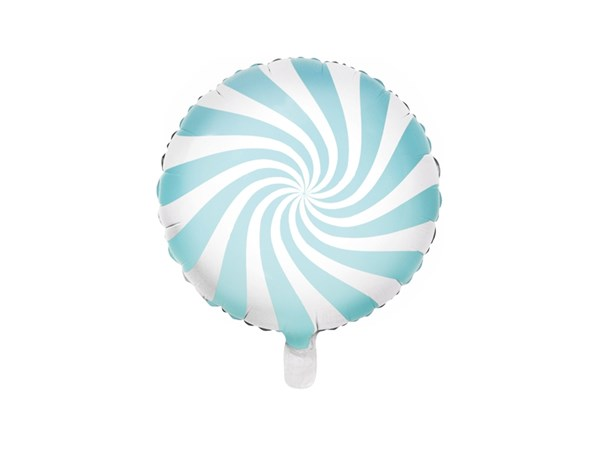 Light Blue Candy Swirl 18" Foil Balloon