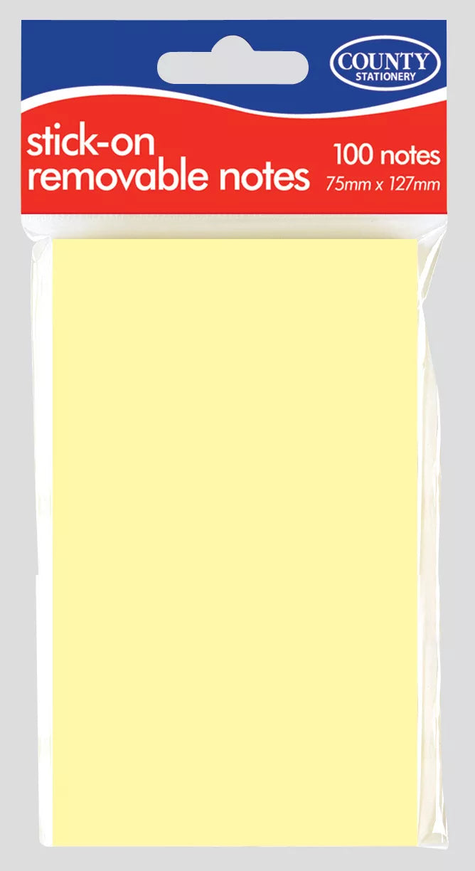 Set of 12 County Stationery rectangle sticky notes in various colors for note-taking and organization.