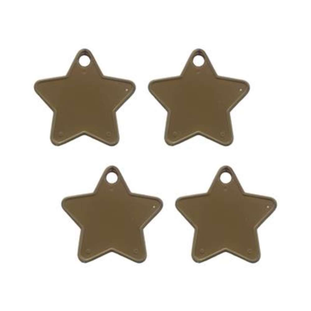 Sear 100 Pack Balloon Weight Star Gold 8g