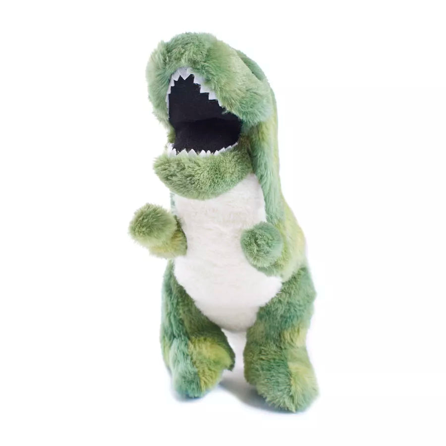Tiger Feet T-Rex soft toy, 32cm plush dinosaur with detailed features, perfect for cuddling and imaginative play.