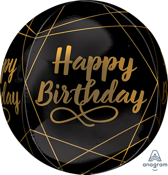 Anagram Elegant Birthday 15" Orbz Foil Balloon