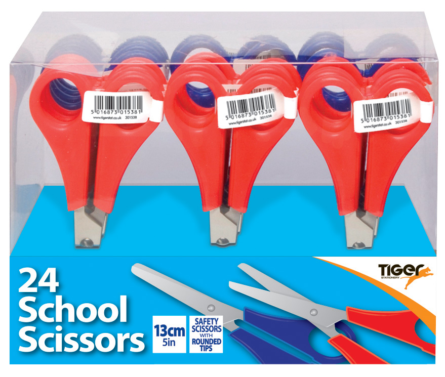 Tiger Stationery 24 Pack School Safety Scissors 5