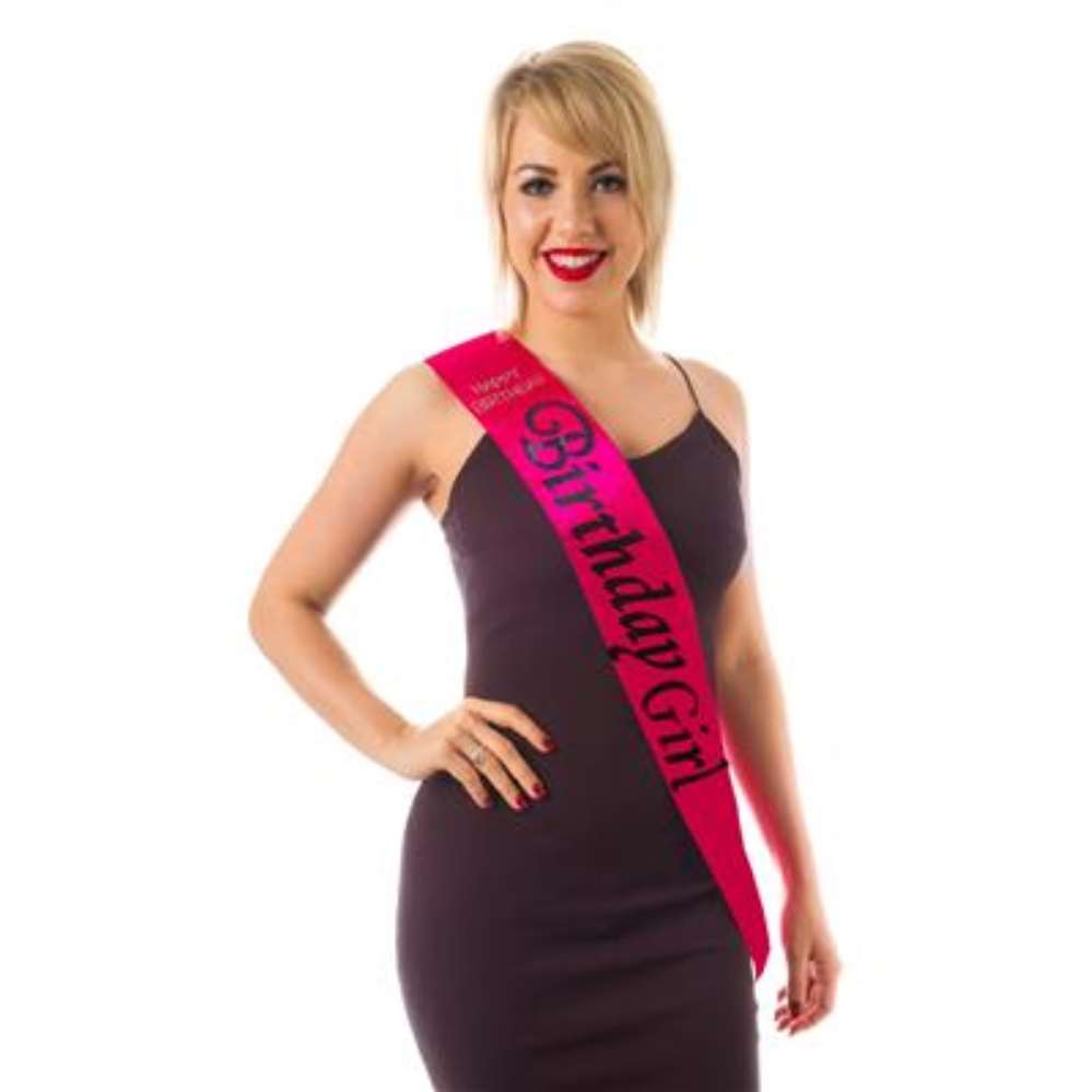 Alandra Sash Birthday Girl Hot Pink