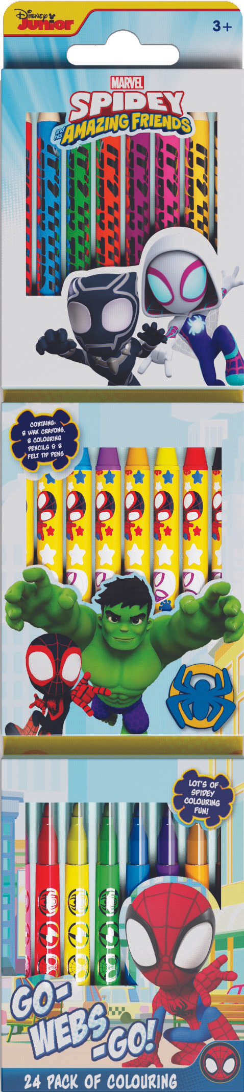Colouring Set Spidey & Friends 24pcs
