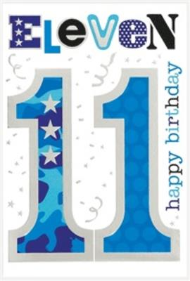 Simon Elvin 6-pack birthday cards featuring age 11 designs, perfect for celebrating special occasions with stylish greeting cards.