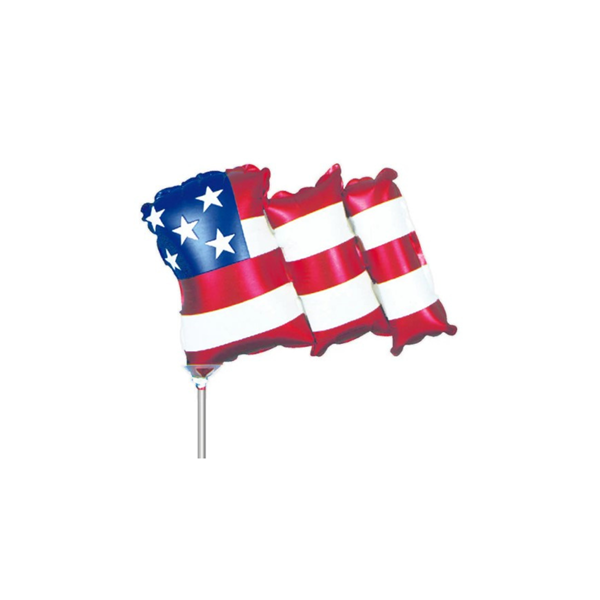 CTI Foil Balloon USA Waving Flag 12"