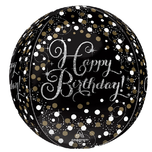 Anagram Sparkling Birthday 15" Orbz Foil Balloon