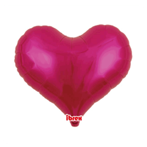 Ibrex Metallic Magenta 14" Heart Foil Balloon