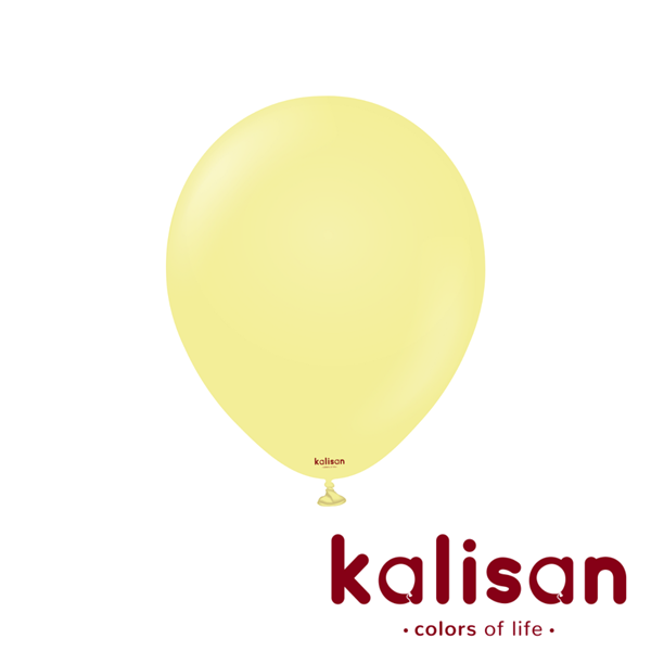 Kalisan Macaron Yellow 12" Latex Balloons 100pk