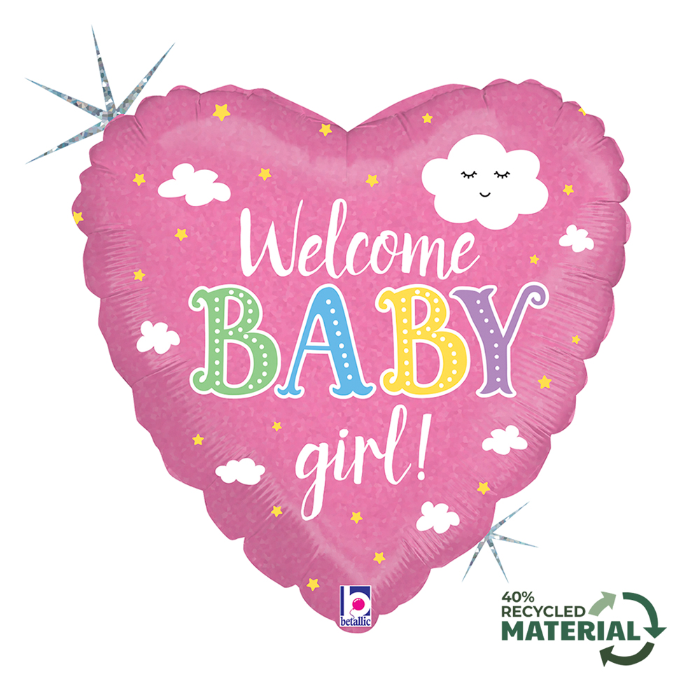 Grabo Foil Balloon Welcome Baby Girl 18"