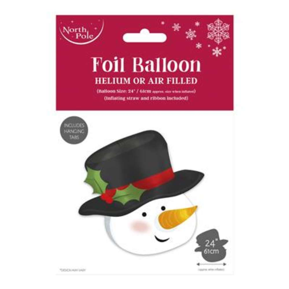 Foil Balloon 54cm Snowman Head