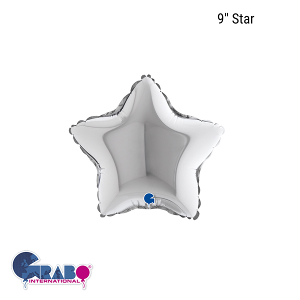 Grabo Foil Balloon Silver Star 9"