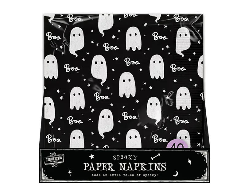 Gem Imports 40 Pack Napkins Paper Spooky 3ply
