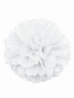 White Pom Pom Hanging Decoration
