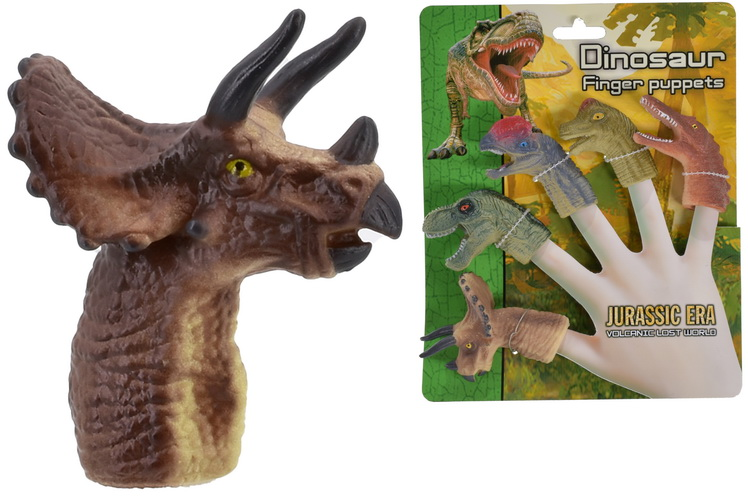 Kandy Toys 5 Pack Finger Puppets Dinosaurs