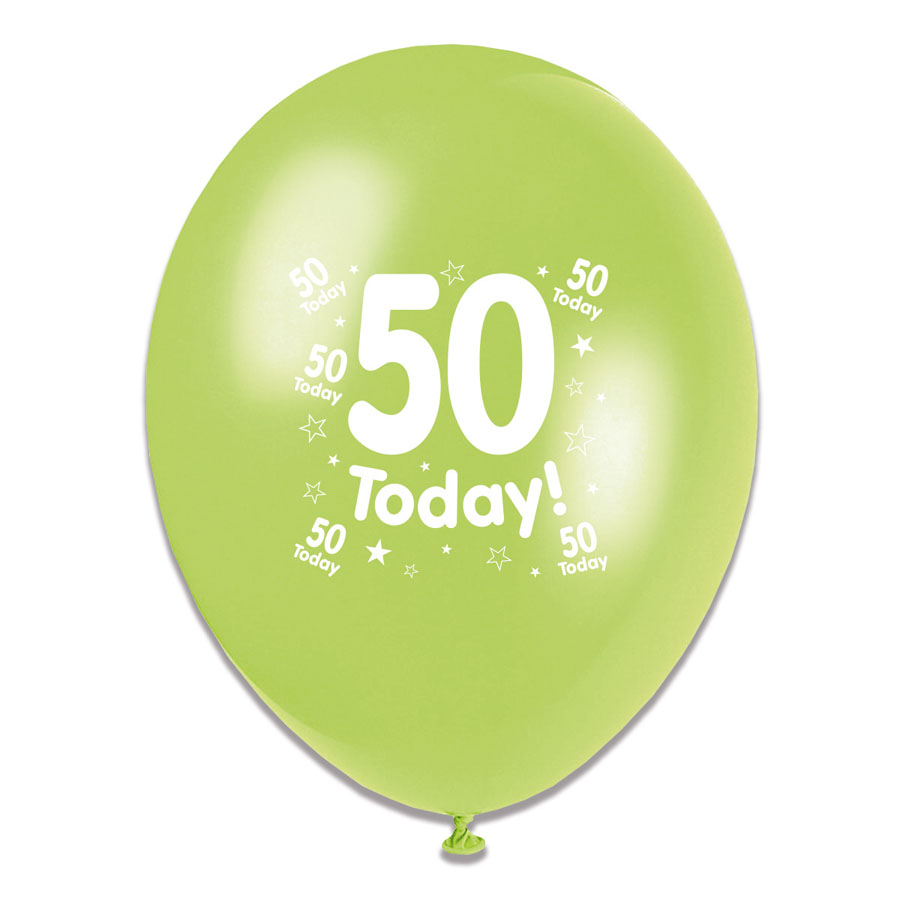 Tiger Feet Age 50 Birthday 10" Balloons 6x8pk