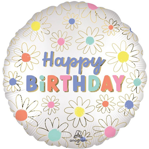 Anagram Foil Balloon 21" Satin Purple Daisy