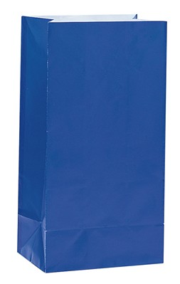 Unique 12 Pack Sweet Bags Paper Royal Blue