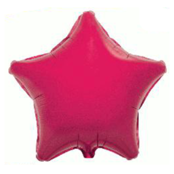 Oaktree Foil Balloon Fuchsia Star 19"