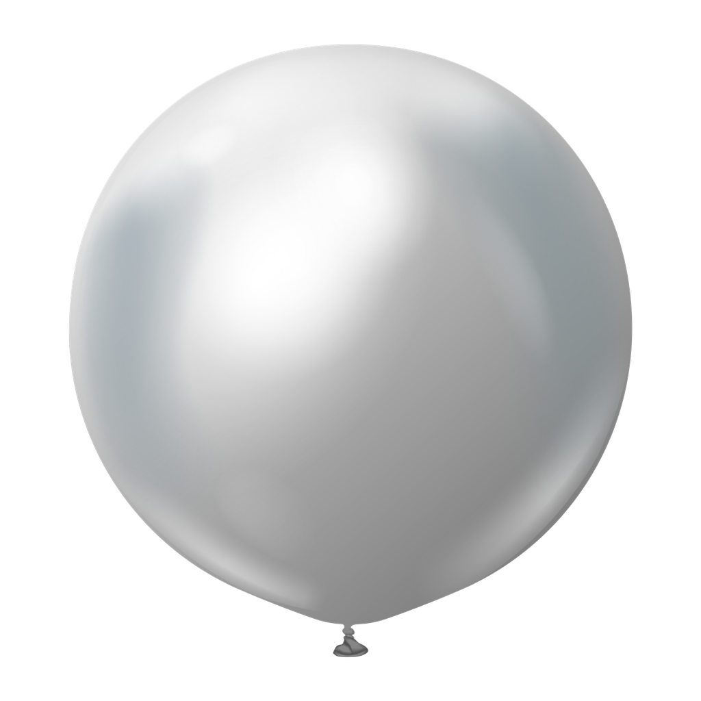 Kalisan Mirror Silver 36" Latex Balloons 2pk