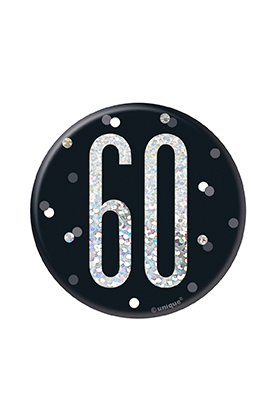 Unique Badge Black Glitz Age 60 3