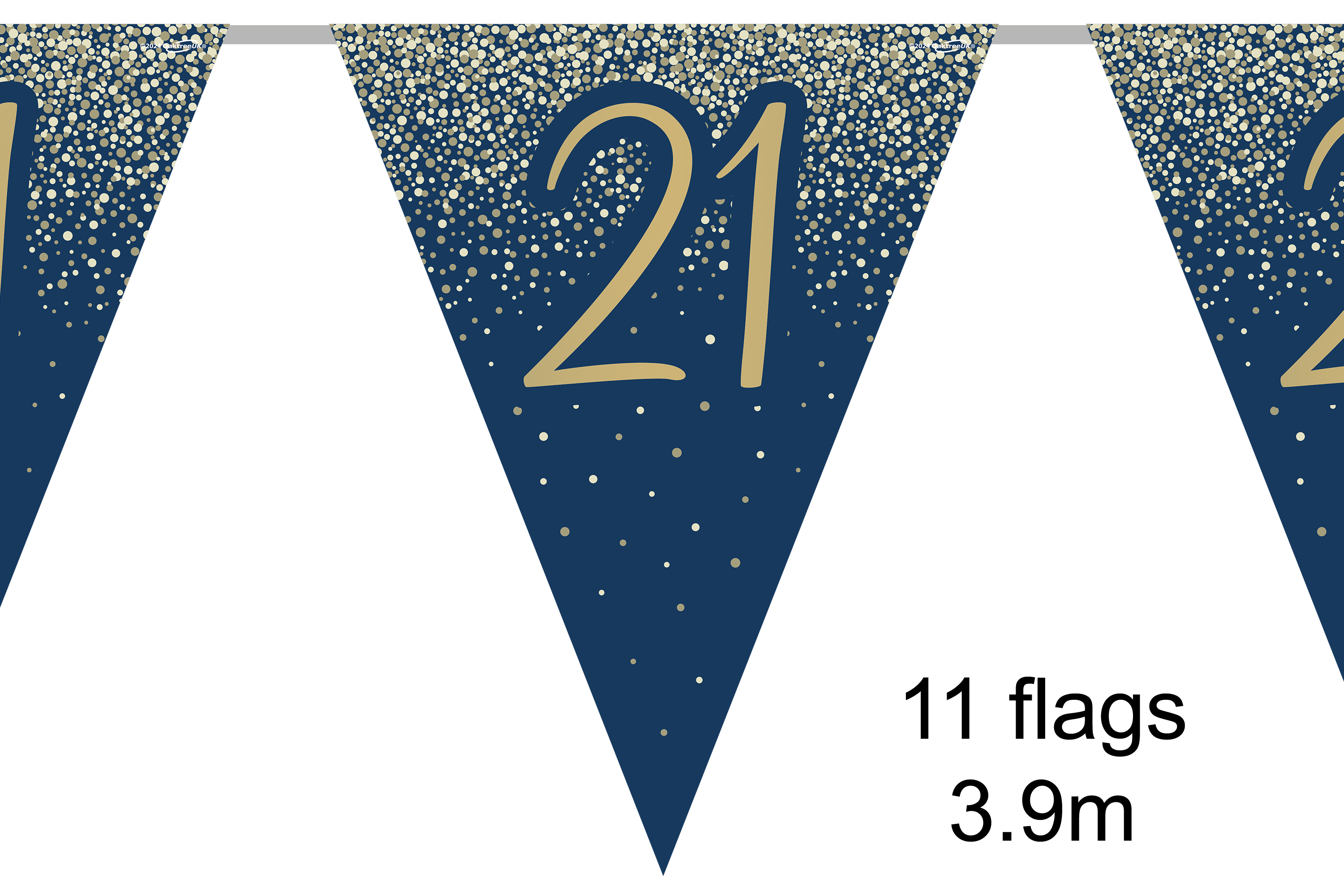 Oaktree Bunting Age 21 Gold & Navy 3.9m