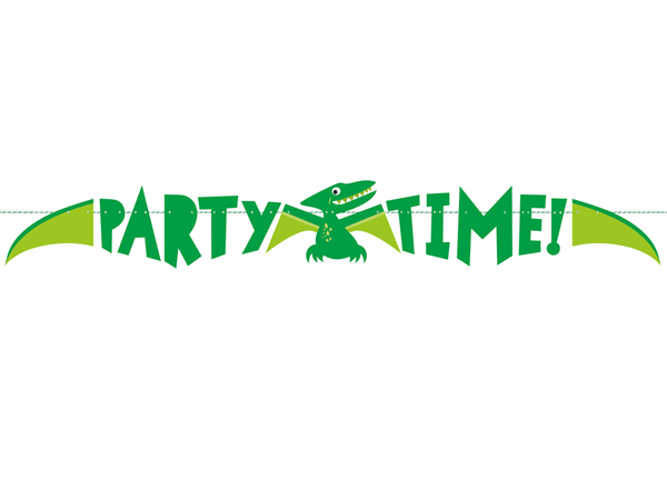 Unique Banner Dinosaur Party Time 4.5ft