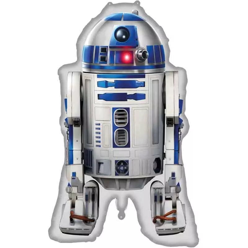Procos Star Wars R2D2 40-inch foil balloon featuring a detailed R2D2 design for space-themed celebrations.