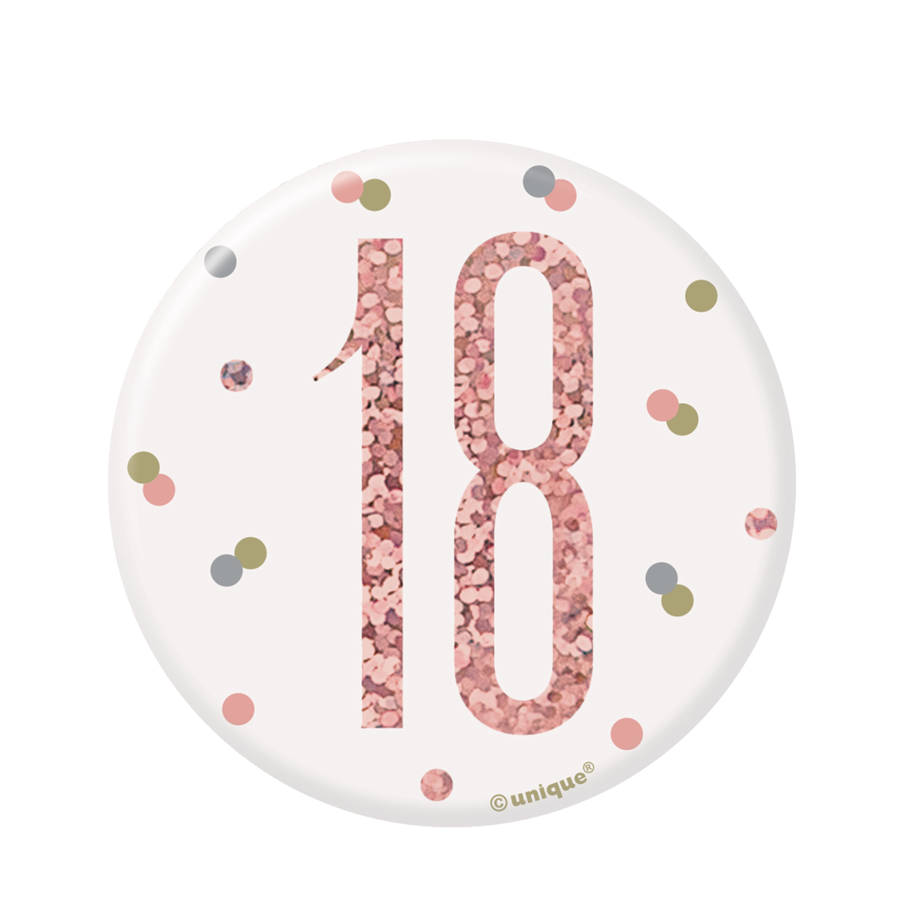 Rose Gold Glitz Age 18 Badge 3