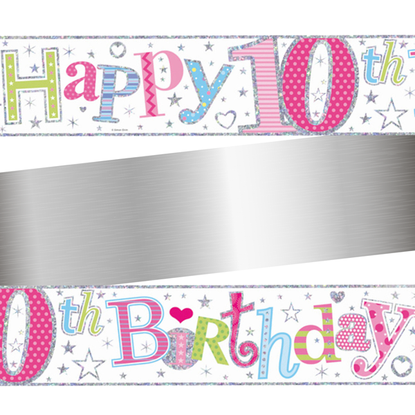 Simon Elvin Banner Age 10 Pink 9ft