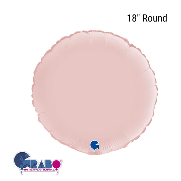 Grabo Foil Balloon Satin Pastel Pink Round 18"