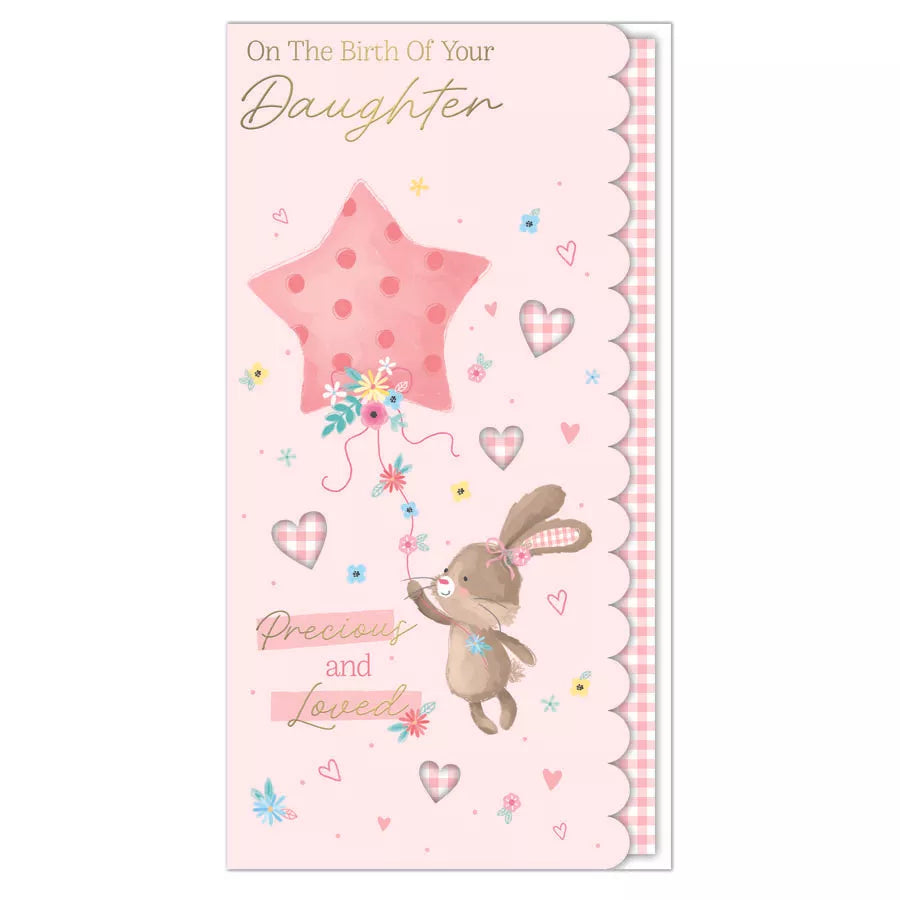 Set of six Prelude newborn girl greeting cards featuring cute designs, ideal for celebrating a new birth or baby girl.