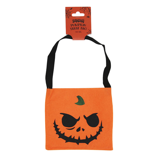 Eurowrap Halloween Felt Bag Pumpkin 20x20cm
