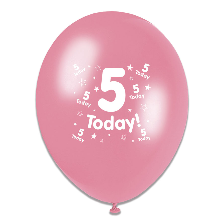 Tiger Feet Age 5 Birthday 10" Balloons 6x8pk