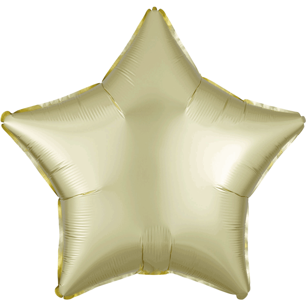 Anagram Foil Balloon Satin Pastel Yellow Star 18"