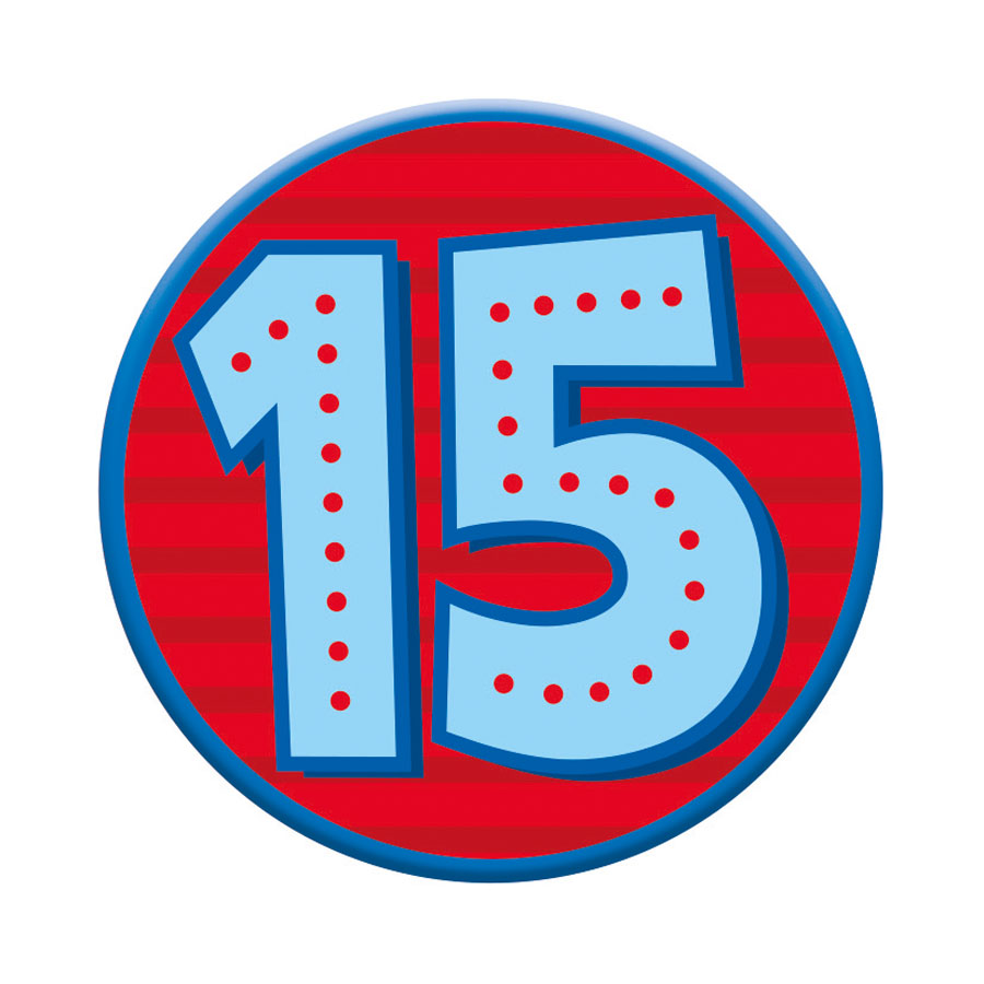 Small Badges Age 14 & 15 Male 6pk