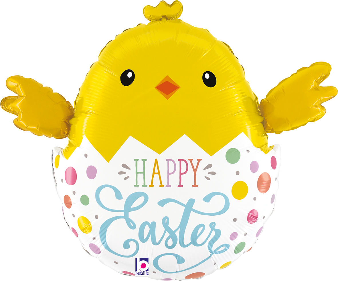 Easter Egg Chick 24" Foil Balloon