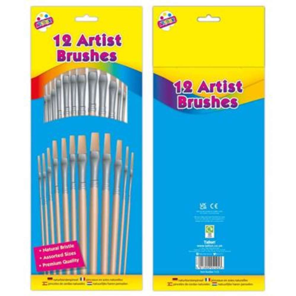 12 Artists' Brushes Large