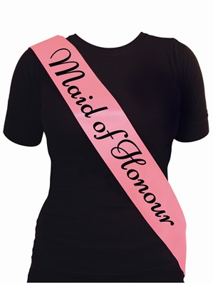 Henbrandt Deluxe Sash Maid Of Honour Pink