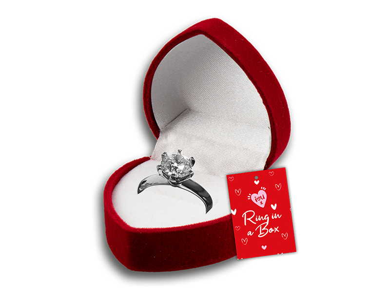 Gem Imports 24 Pack Ring In a Box (Assorted Sizes)