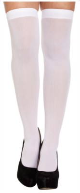 White Hold Up Stockings