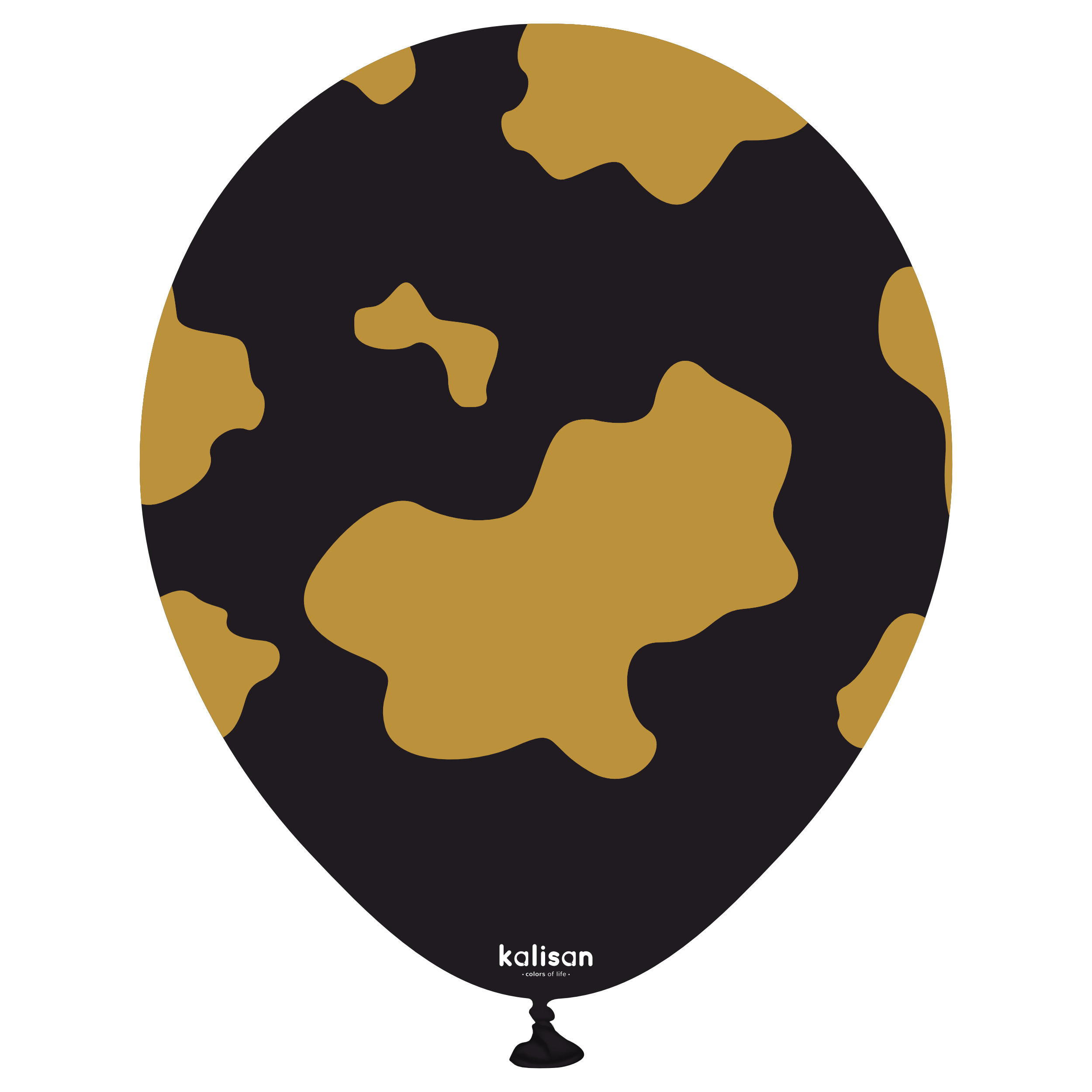 Kalisan Safari Cow Black/Gold 12" Latex 25pk