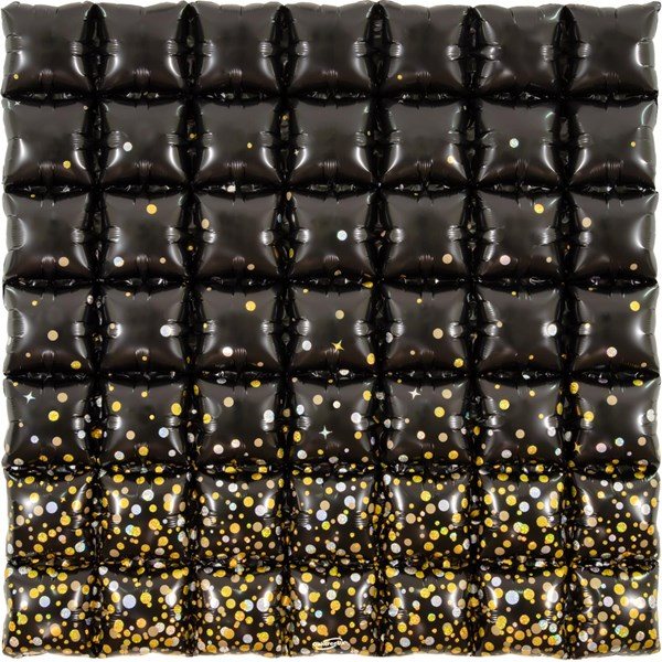Sparkling Fizz Black & Gold 36" Waffle