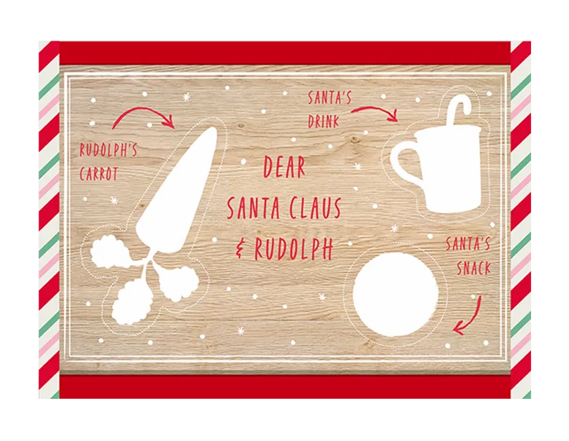 Gem Imports Snack Board For Santa 20x30cm